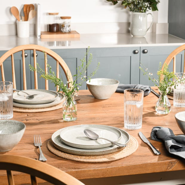 Oslo Rim Stoneware Dinner Set